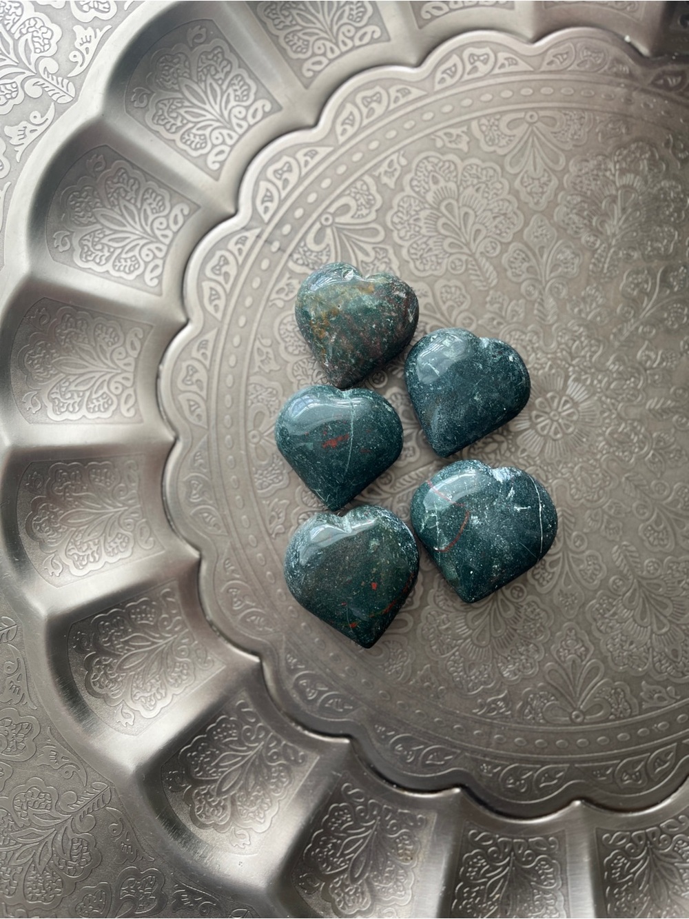 Bloodstone Jasper Heart